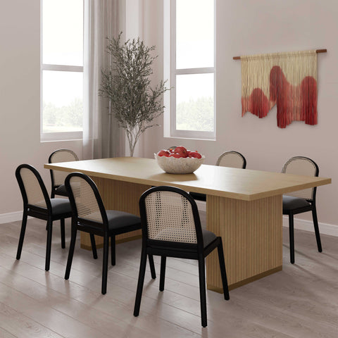 Isabelle Chantilly 79" Natural Oak Wood Rectangular Dining Table - image 2