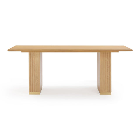Isabelle Chantilly 79" Natural Oak Wood Rectangular Dining Table - image 3