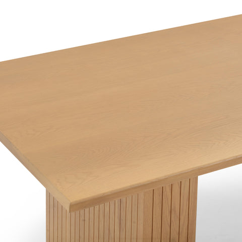 Isabelle Chantilly 79" Natural Oak Wood Rectangular Dining Table - image 5