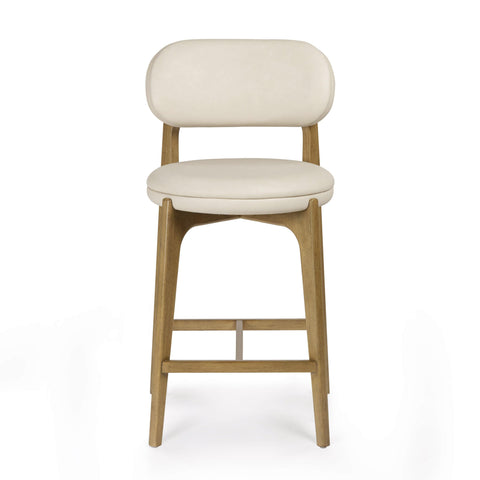 Sabine Castaigne Cream Performance Vegan Leather Counter Stool - image 2