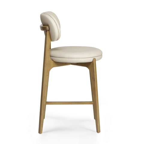 Sabine Castaigne Cream Performance Vegan Leather Counter Stool - image 3