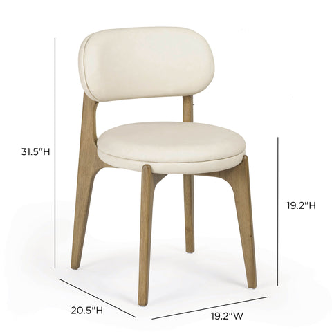 Sabine Castaigne Cream Performance Vegan Leather Dining Chair - image 6