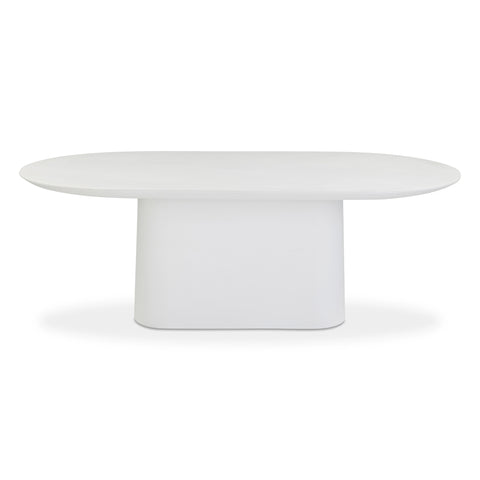 Delphine Provence 84" Pure White Indoor/Outdoor Concrete Dining Table - image 2