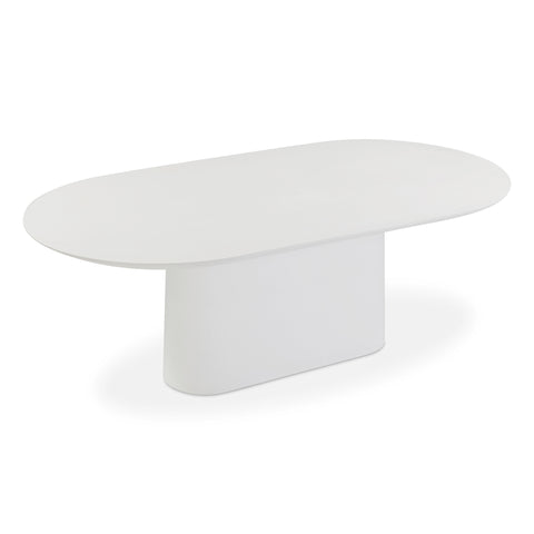 Delphine Provence 84" Pure White Indoor/Outdoor Concrete Dining Table - image 3