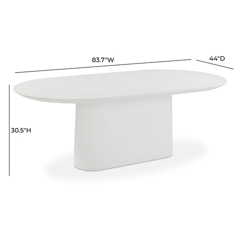 Delphine Provence 84" Pure White Indoor/Outdoor Concrete Dining Table - image 7