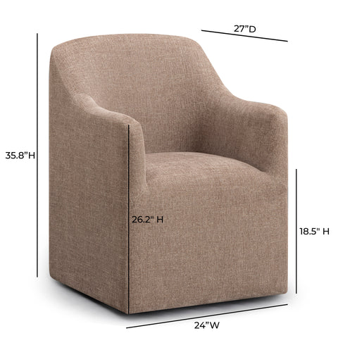 Sabine Loire Tall Textured Weave Performance Fabric Dining Chair - image 7