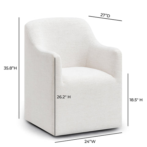 Sabine Loire Tall Textured Weave Performance Fabric Dining Chair - image 7