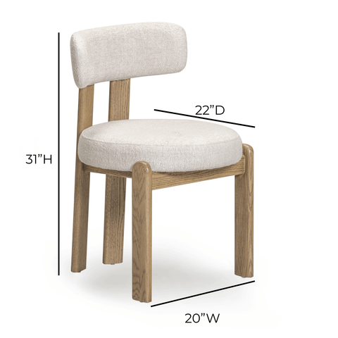 Lucienne Provence Cream Performance Fabric Dining Chair - image 7