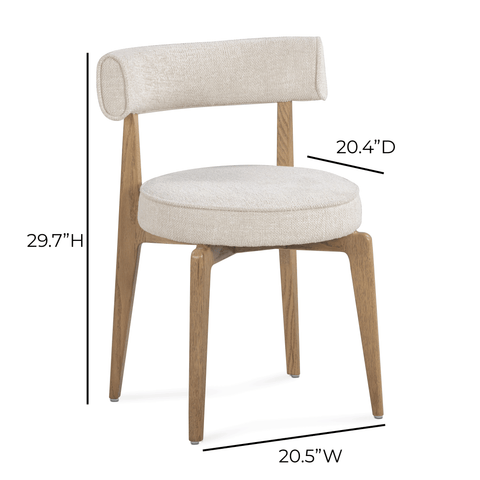 Giselle Provence Cream Performance Fabric Dining Chair - image 8