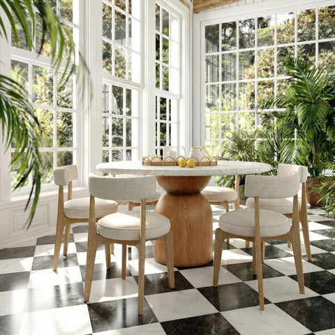 Giselle Provence Cream Performance Fabric Dining Chair - image 2