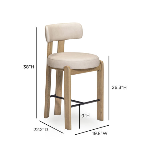 Lucienne Provence Performance Vegan Leather Counter Stool - image 7