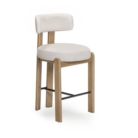 Lucienne Provence Cream Performance Fabric Counter Stool - image 3