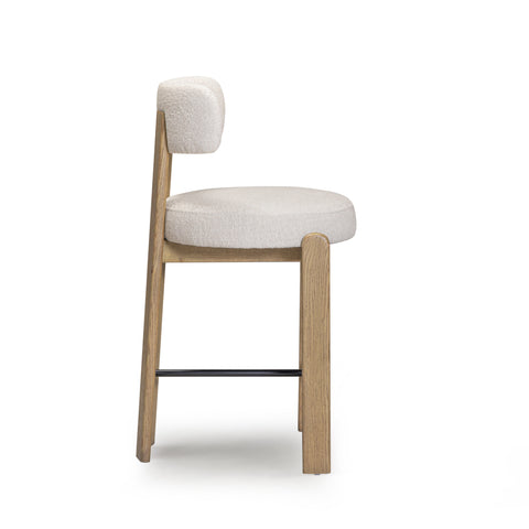Lucienne Provence Cream Performance Fabric Counter Stool - image 5