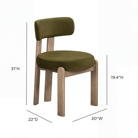 Lucienne Provence Green Performance Velvet Dining Chair - image 6