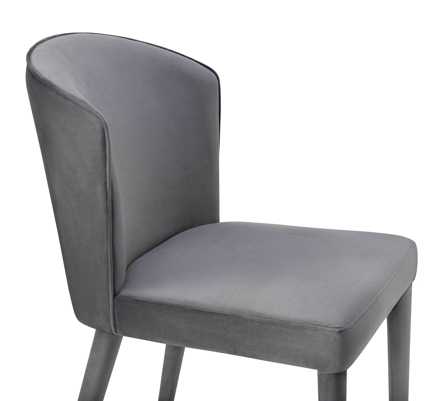 nirsa grey velvet chair