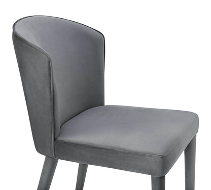 Nirsa Grey Velvet Chair