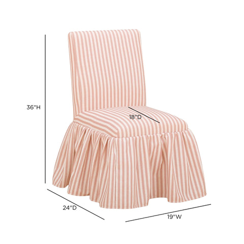 Colette Laurent Striped Performance Linen Skirted Dining Chair - image 6