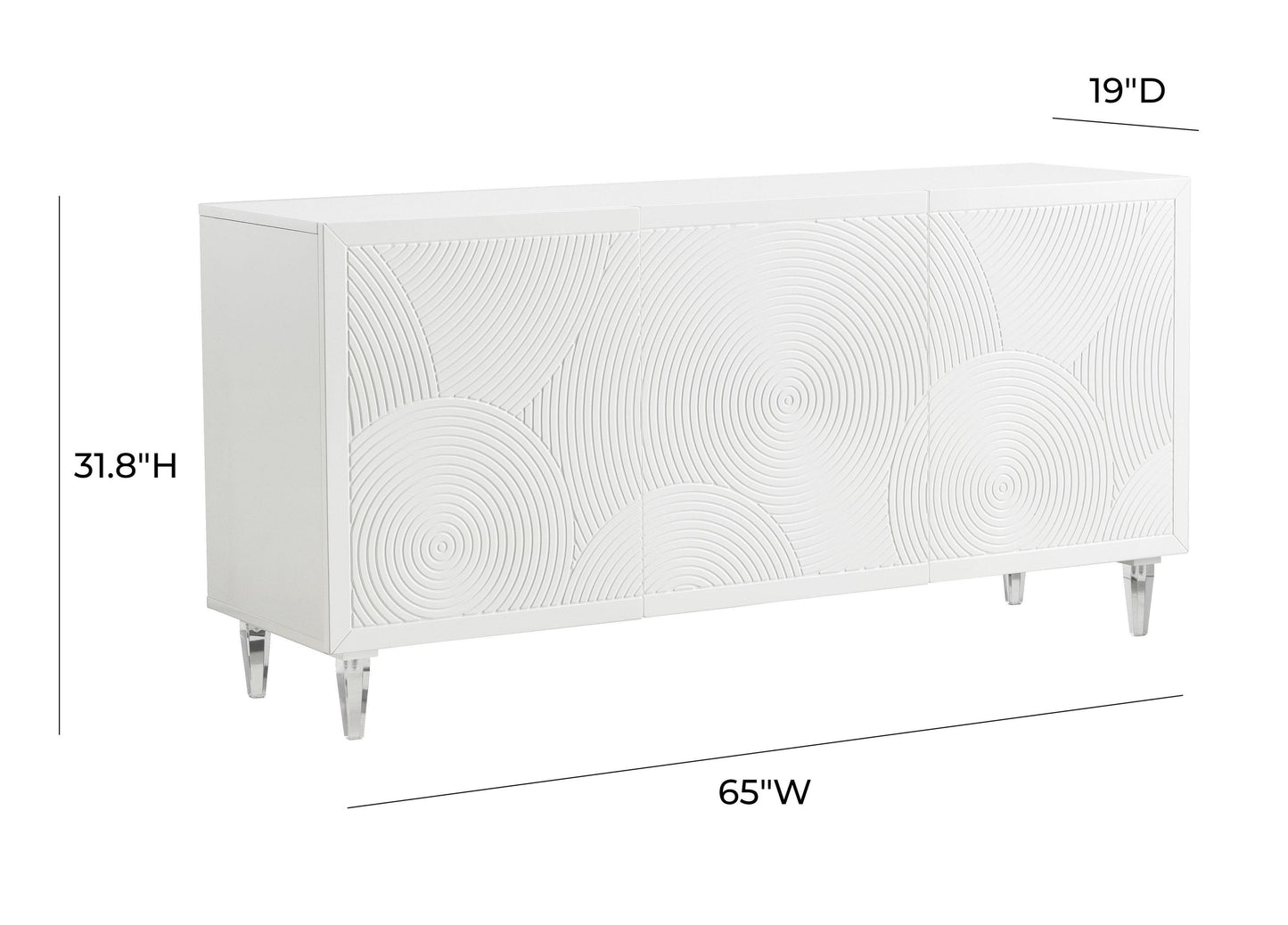 montauk white lacquer buffet