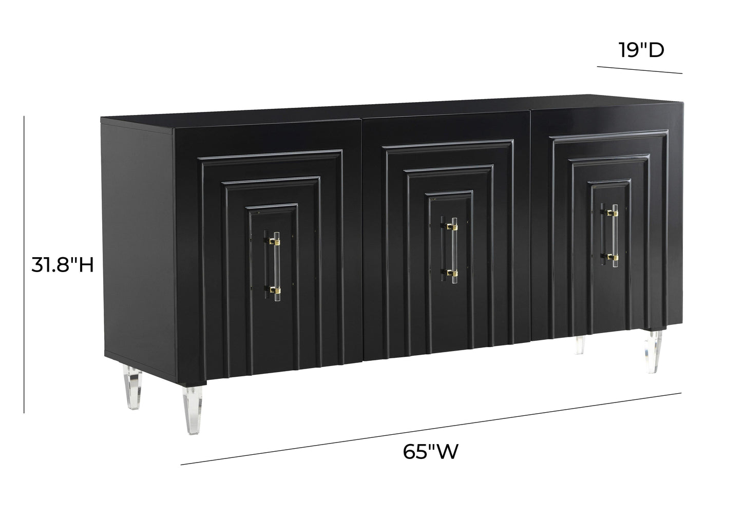 roanoke black lacquer buffet