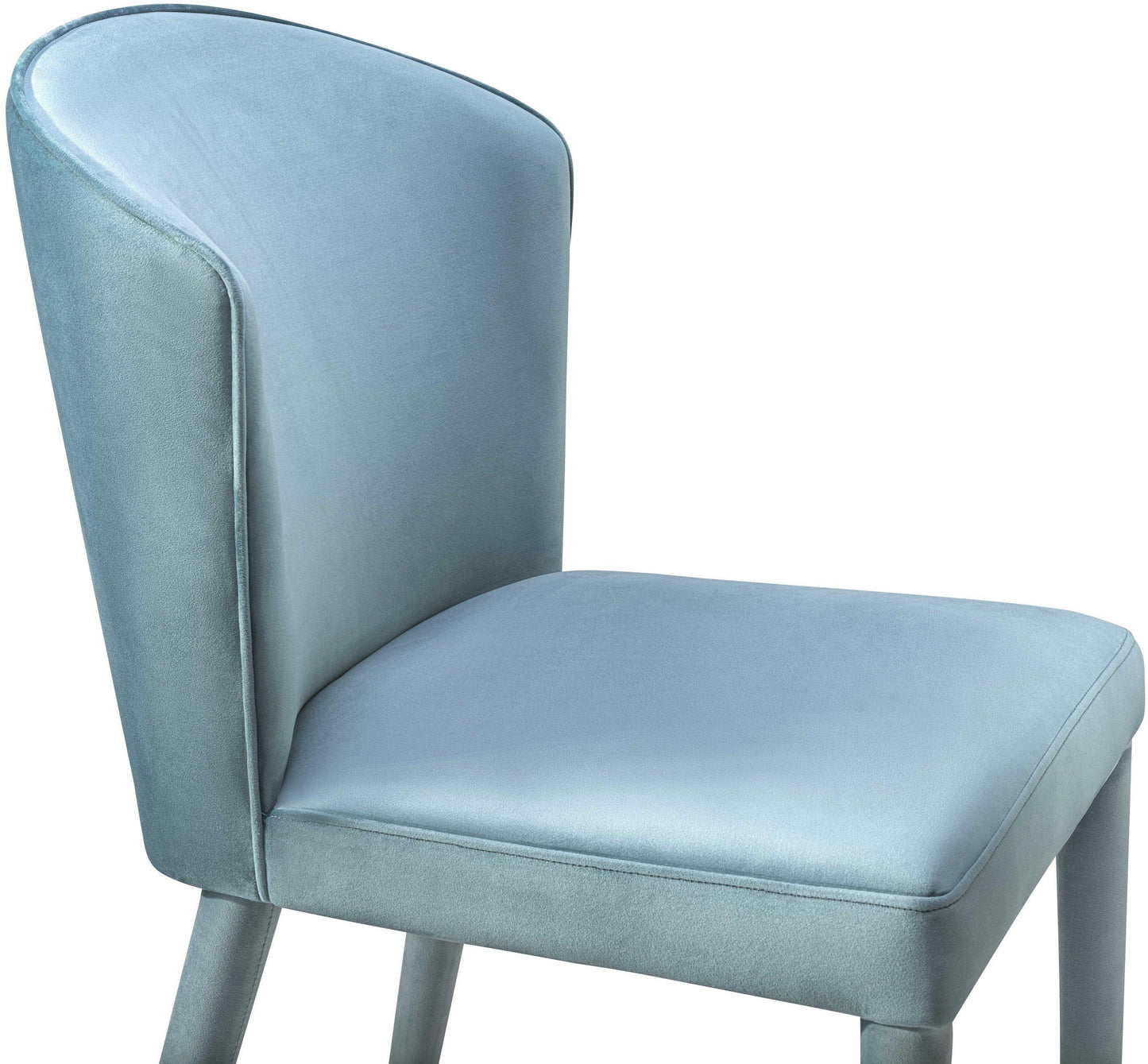 nirsa sea blue velvet chair