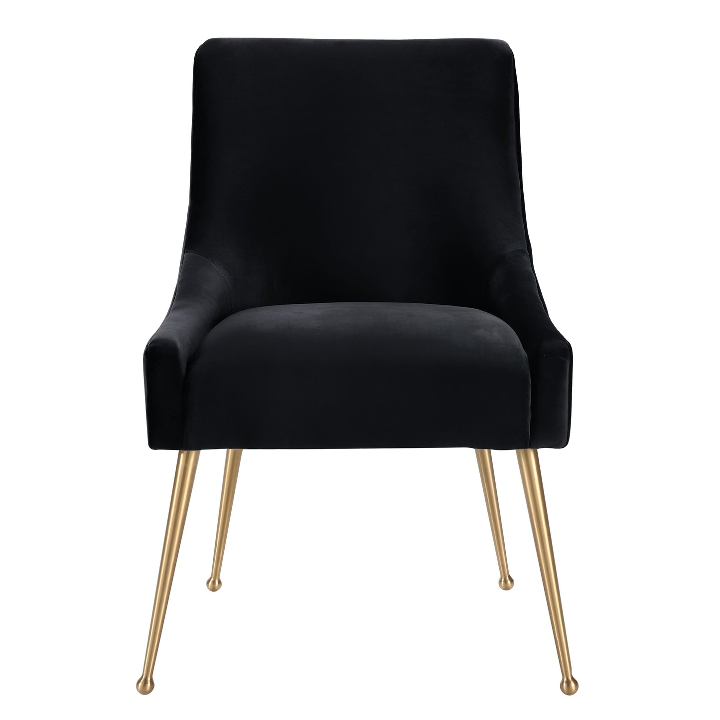 lyrical black velvet side chair