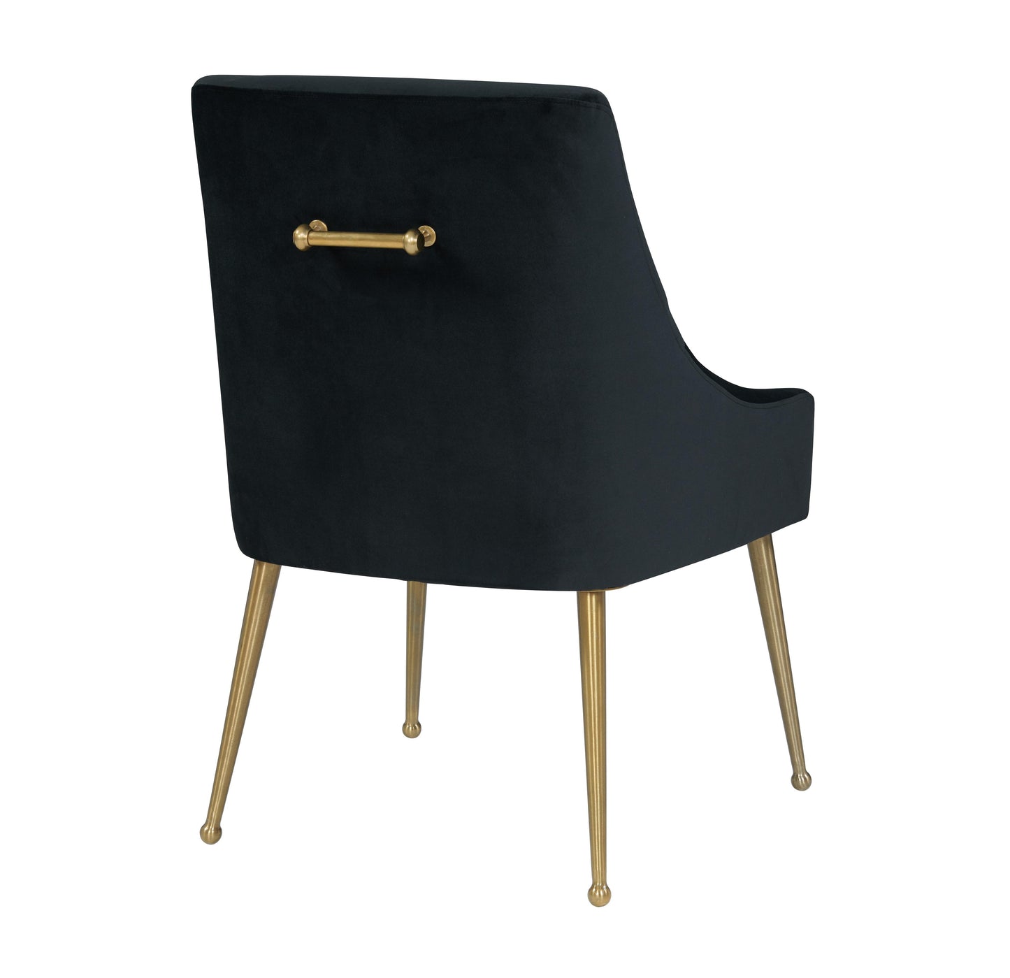 lyrical black velvet side chair