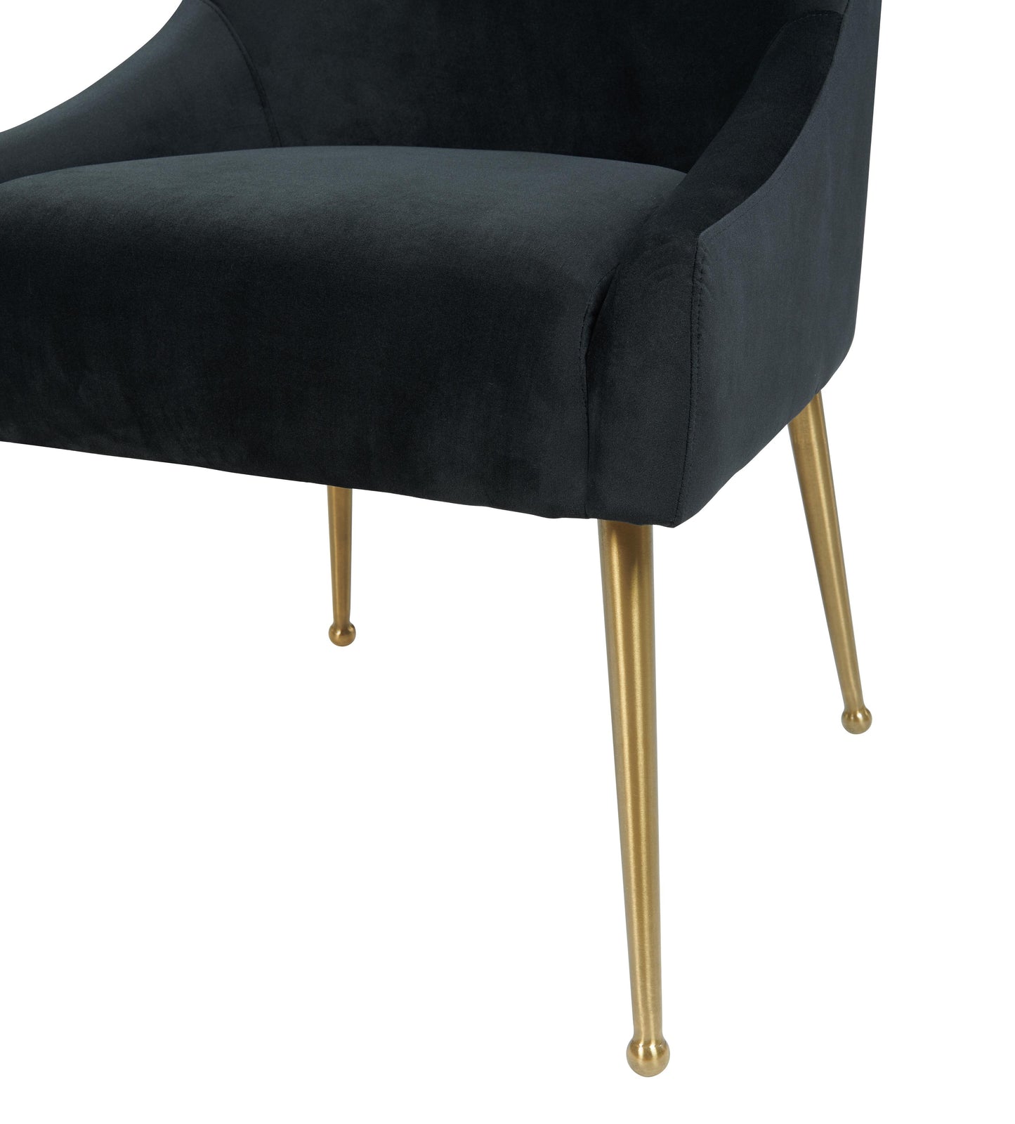 lyrical black velvet side chair