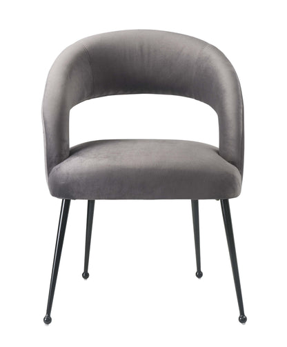 Emmet Grey Velvet Dining Chair