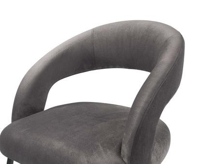 Emmet Grey Velvet Dining Chair