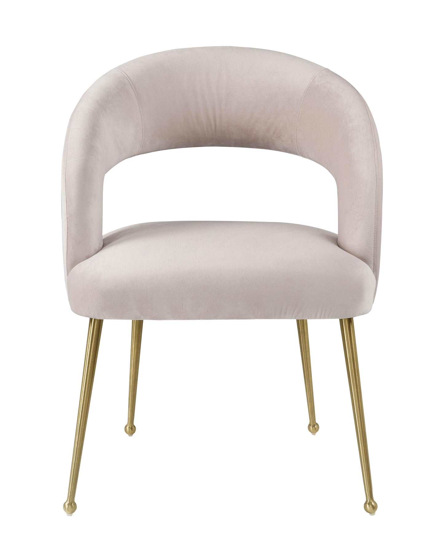 emmet blush velvet dining chair