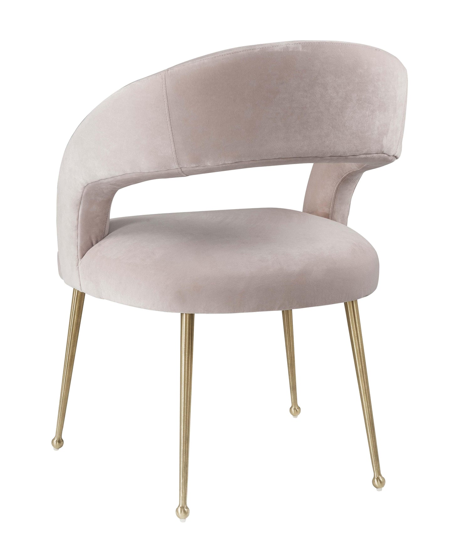 emmet blush velvet dining chair