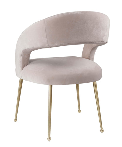 Emmet Blush Velvet Dining Chair