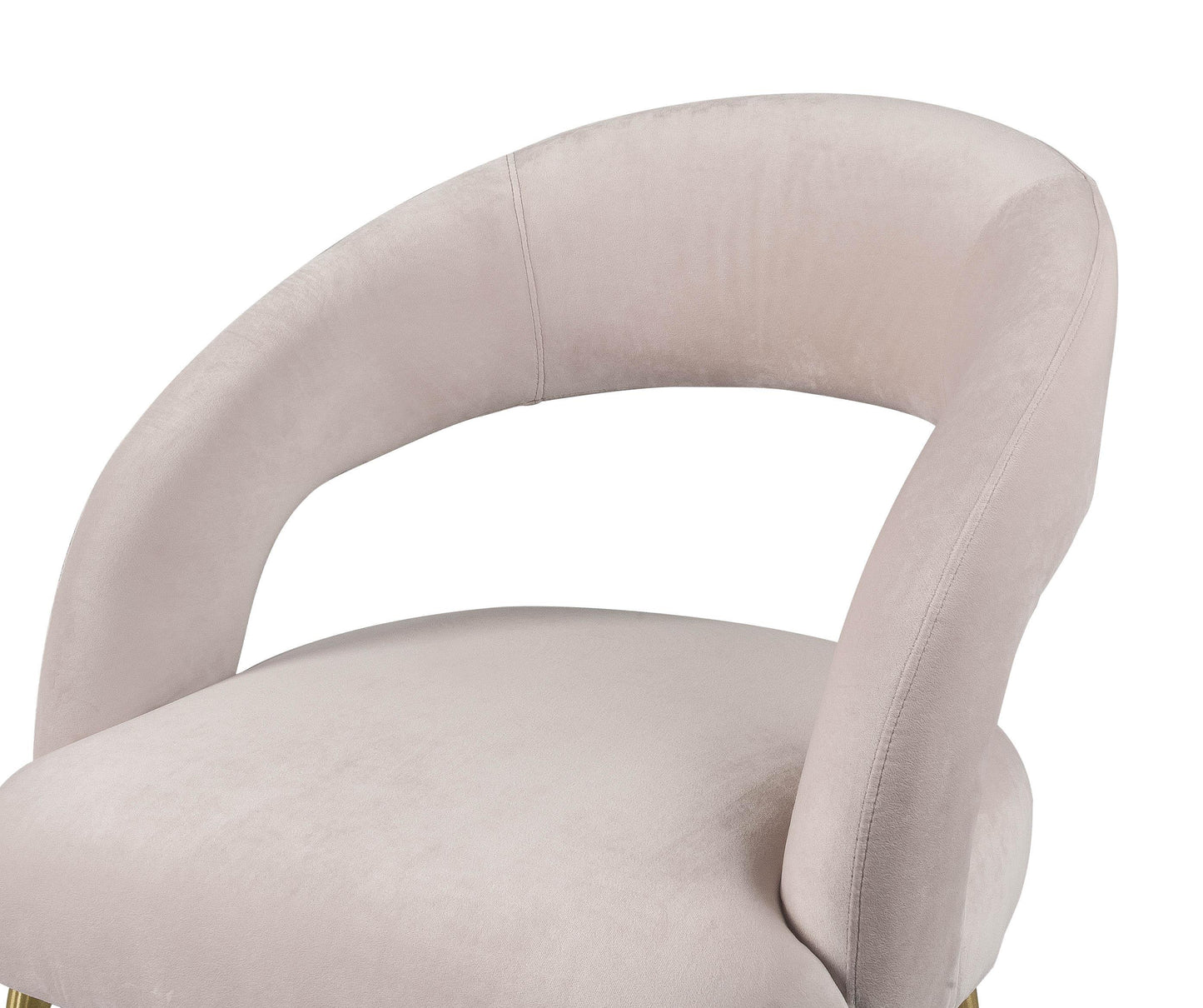 emmet blush velvet dining chair