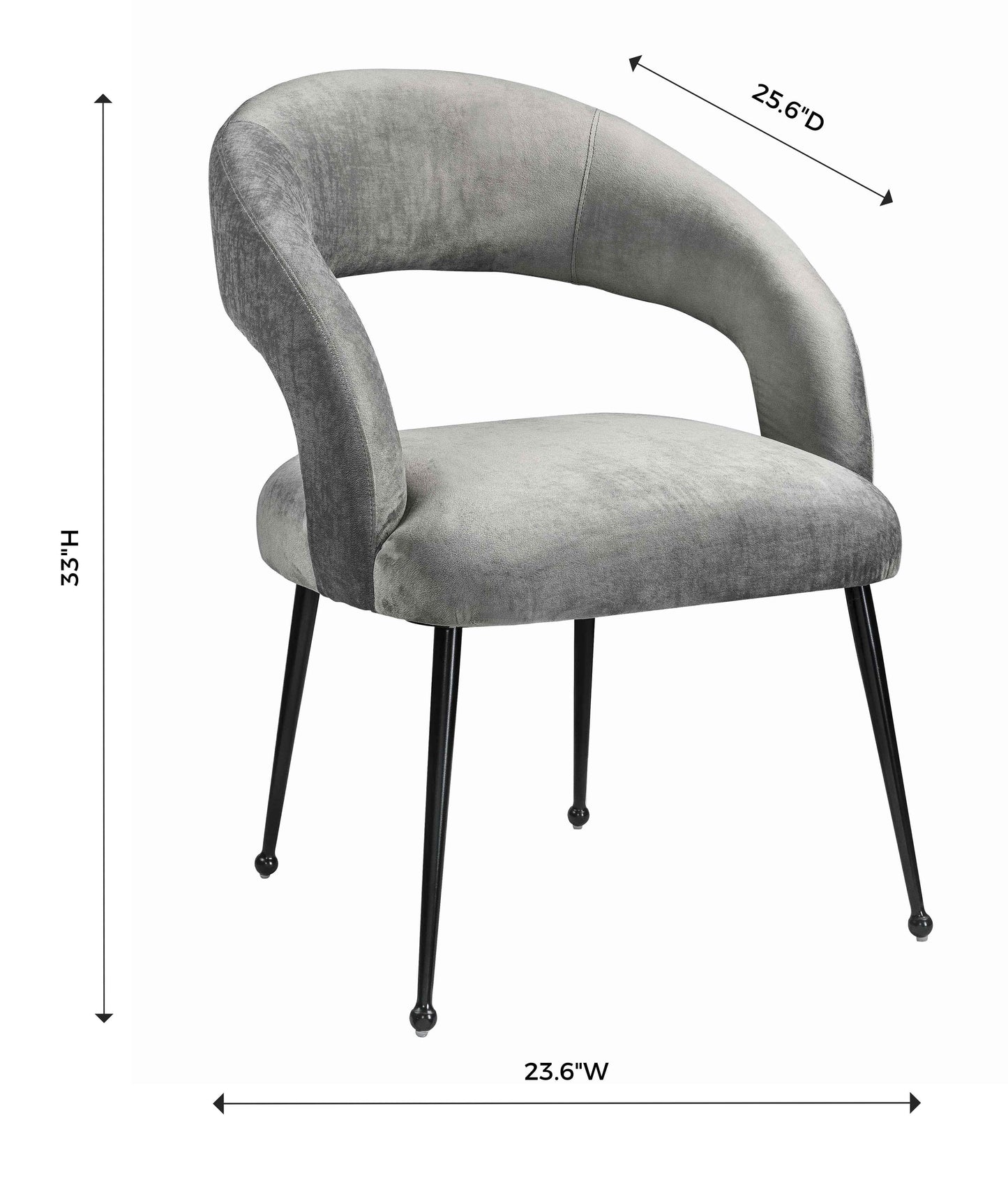 emmet slub grey dining chair