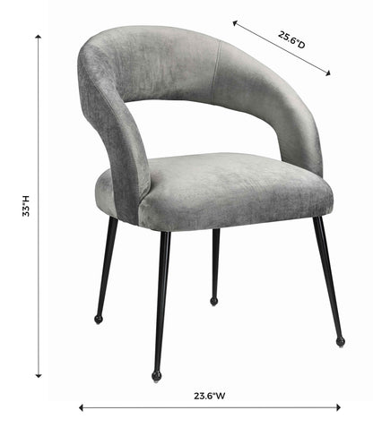 Emmet Slub Grey Dining Chair