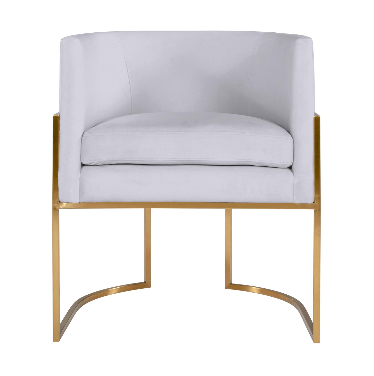 hudson grey velvet dining chair with gold leg