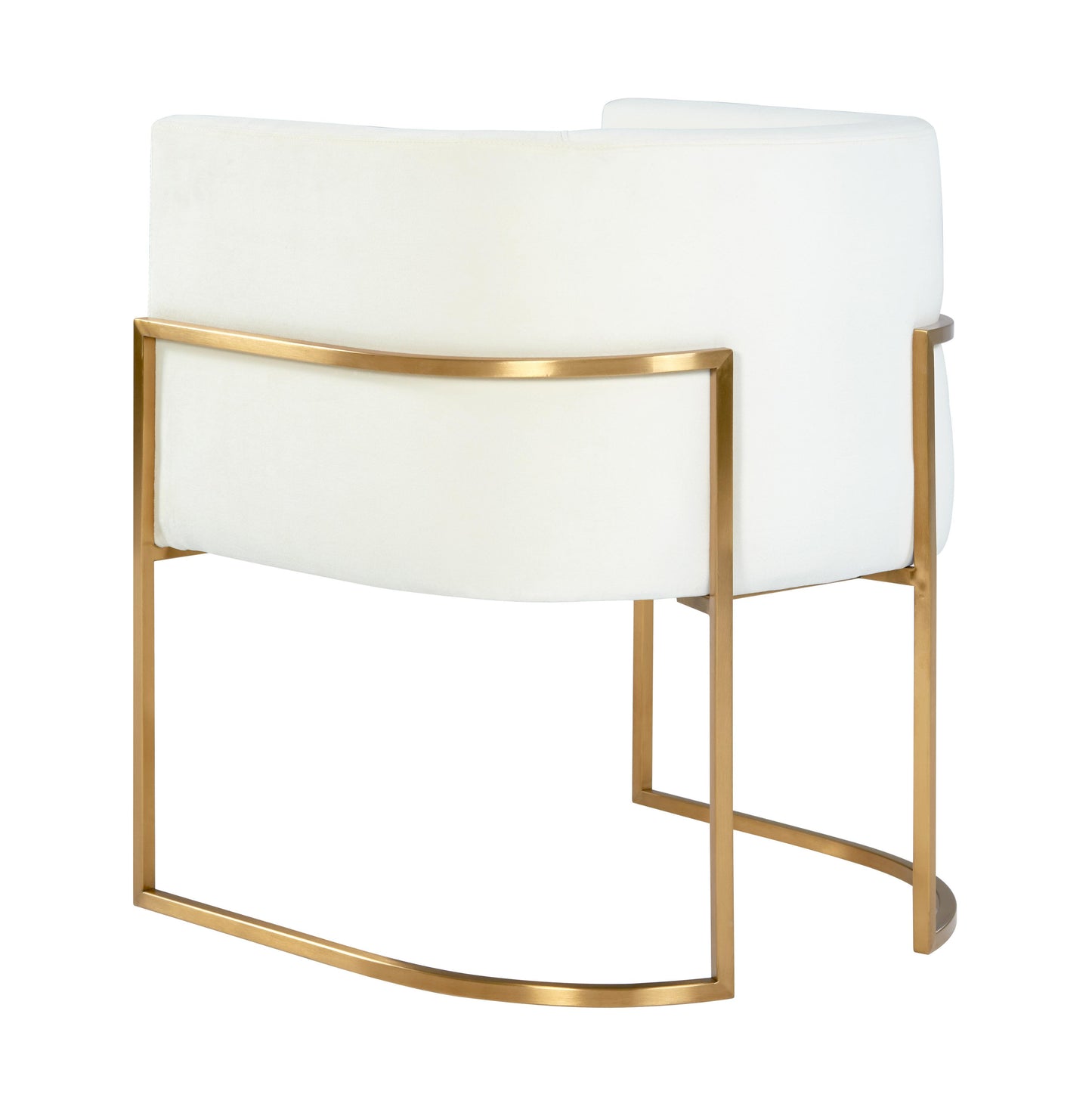 hudson cream velvet dining chair gold leg