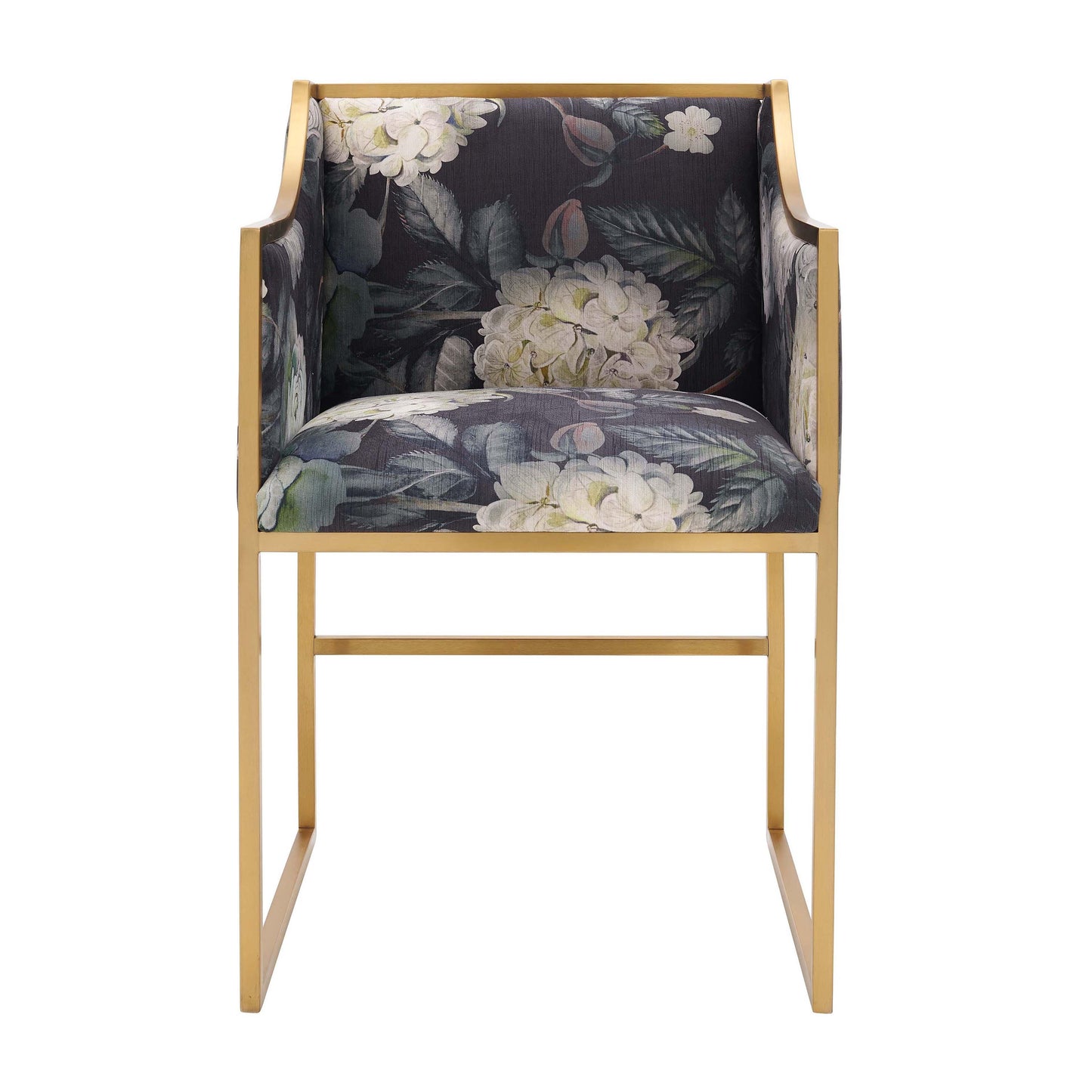 ferrara floral velvet gold chair