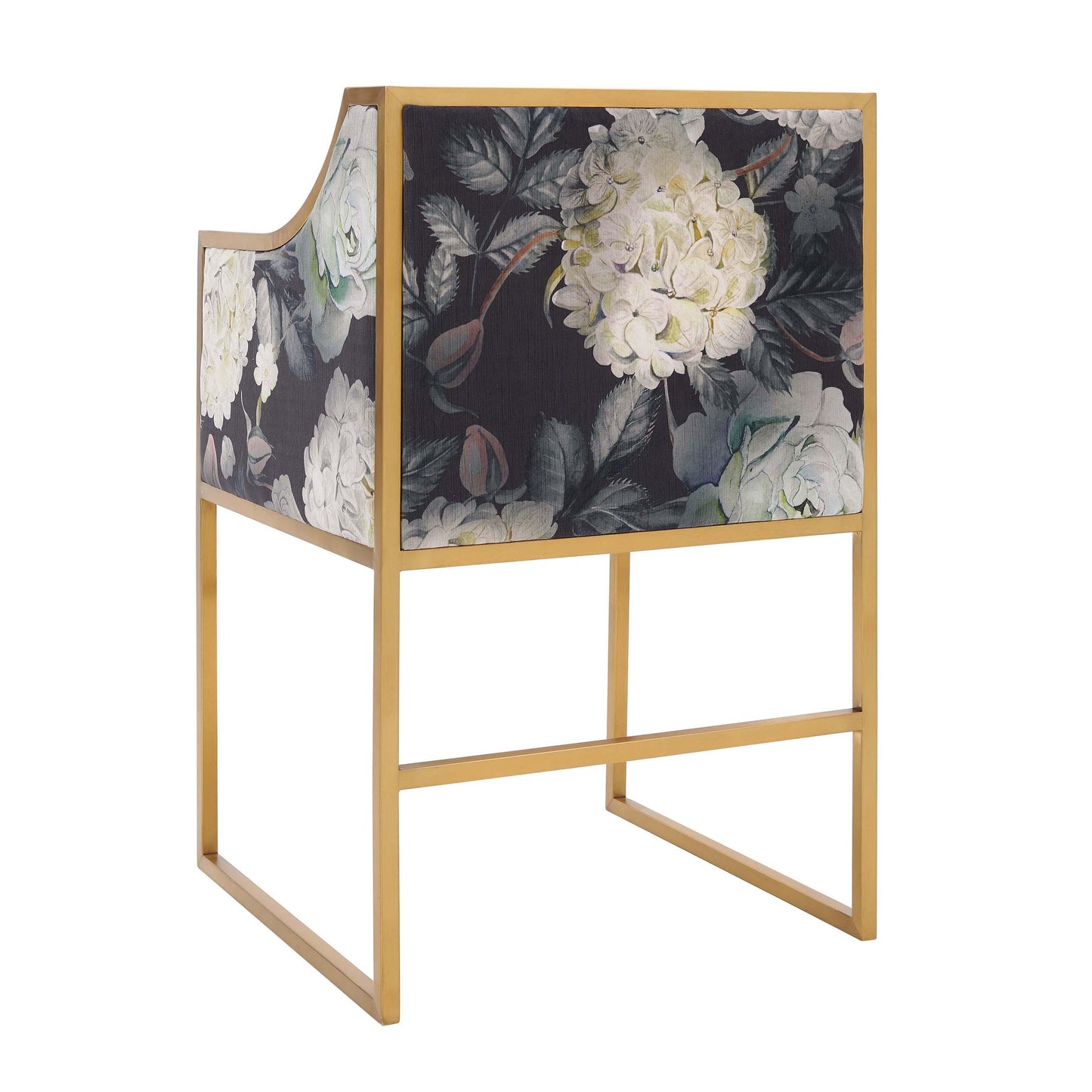 ferrara floral velvet gold chair