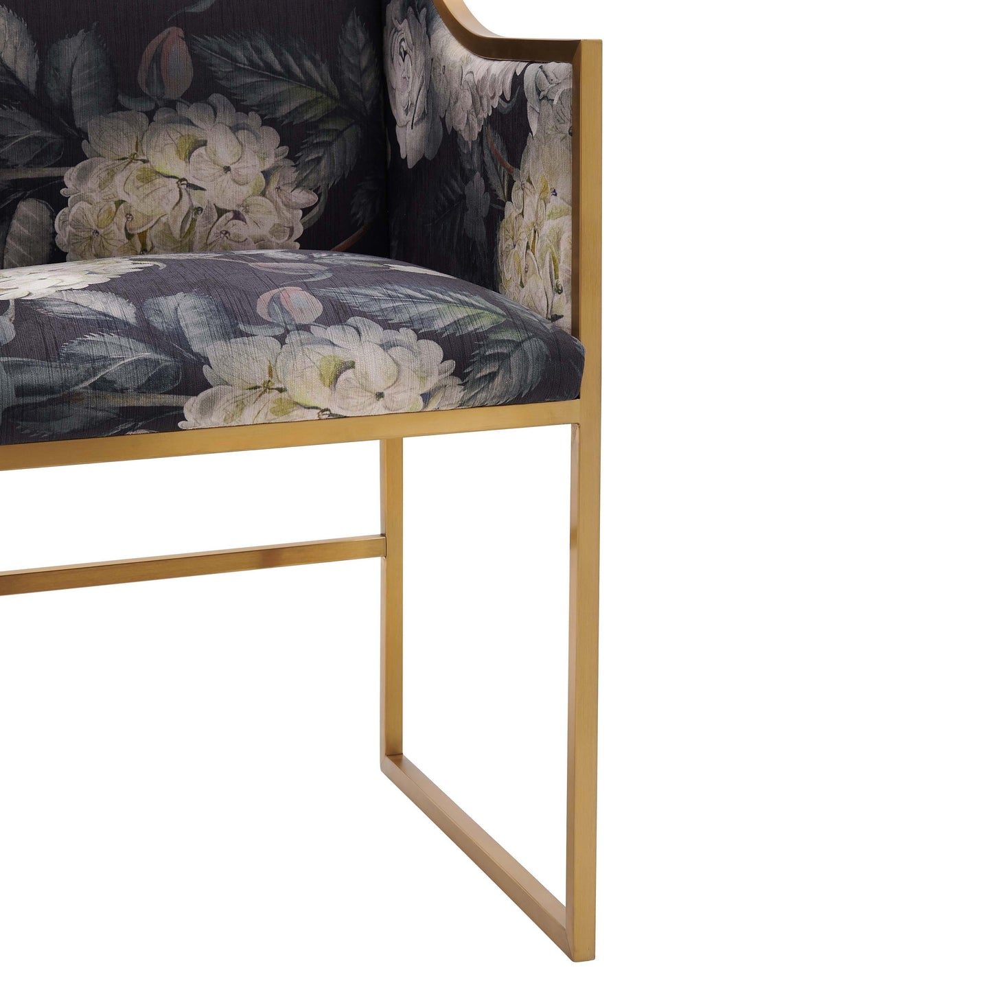 ferrara floral velvet gold chair