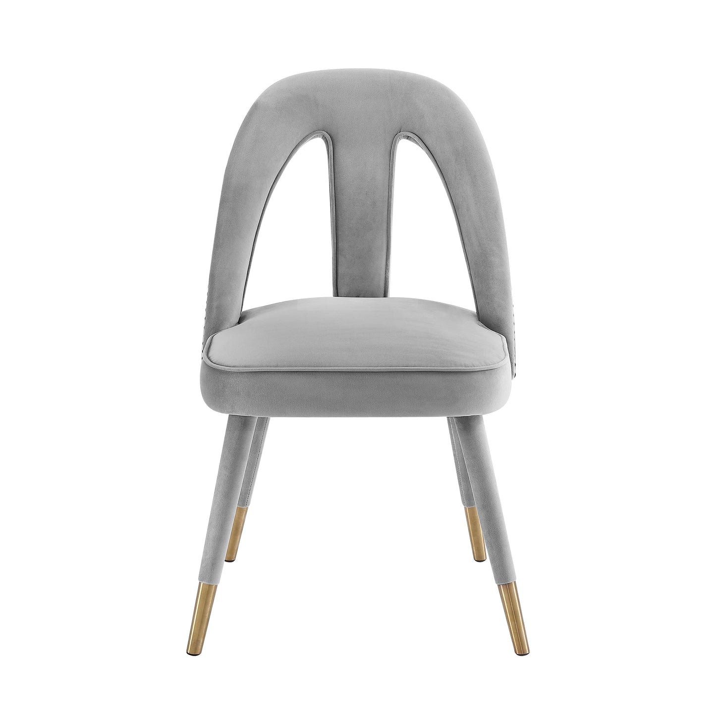 bleeker light grey velvet side chair