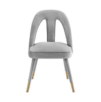 Bleeker Light Grey Velvet Side Chair