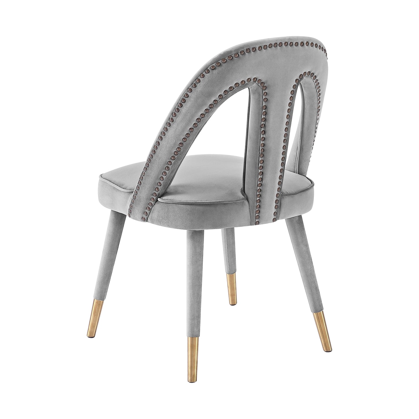 bleeker light grey velvet side chair