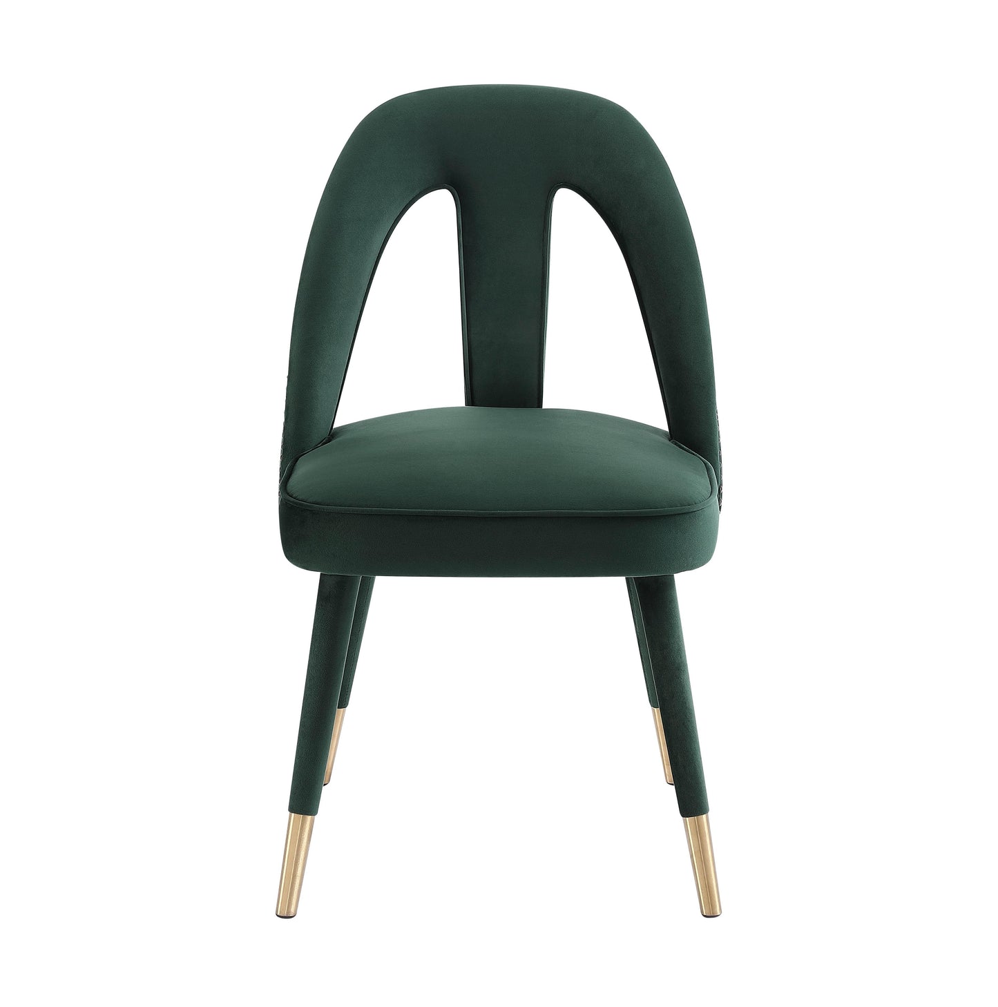 bleeker forest green velvet side chair