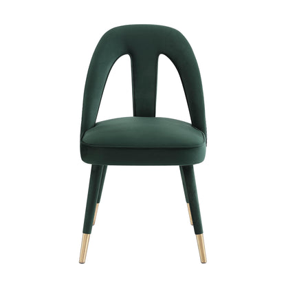 Bleeker Forest Green Velvet Side Chair