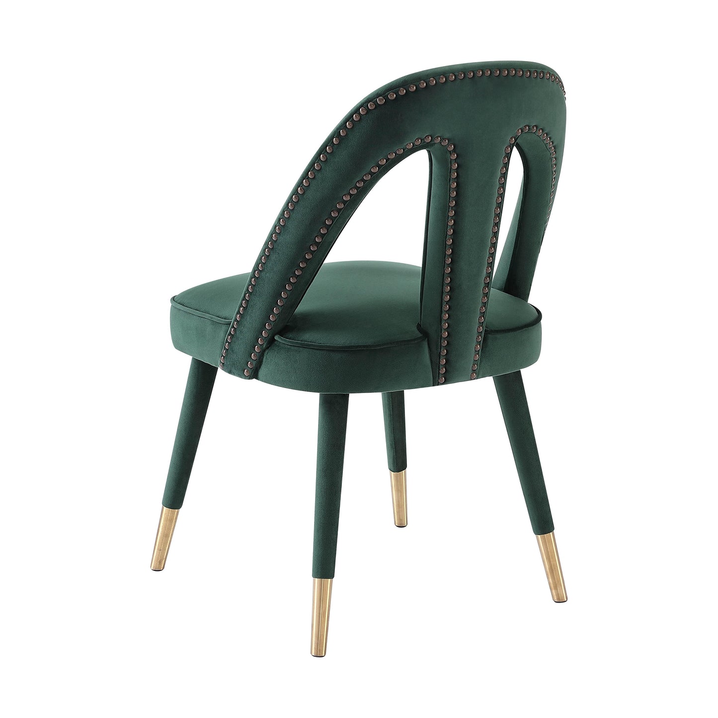 bleeker forest green velvet side chair