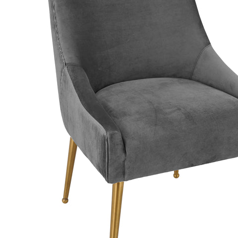 Solene Beaumont Pleated Performance Velvet Dining Chair - image 5