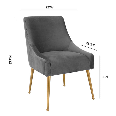 Solene Beaumont Pleated Performance Velvet Dining Chair - image 8