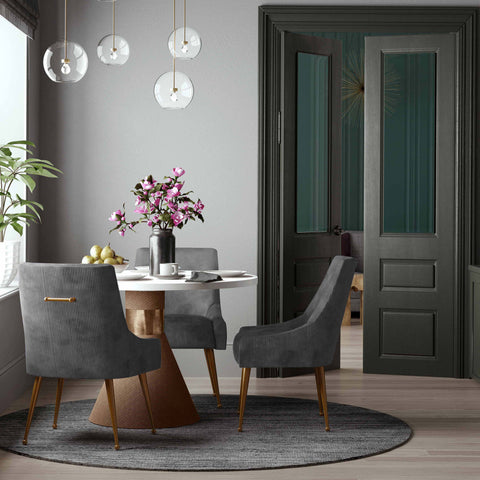 Solene Beaumont Pleated Performance Velvet Dining Chair - image 2
