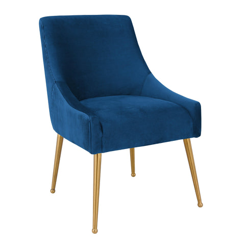 Solene Beaumont Pleated Performance Velvet Dining Chair - image 1